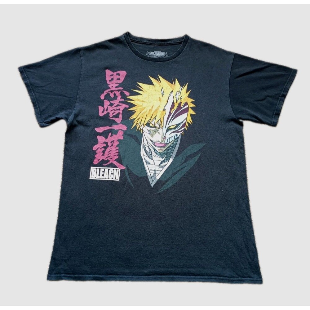 Ripple Junction Bleach Ichigo Kurosaki Graphic T-Shirt Men's M Black Crew Neck